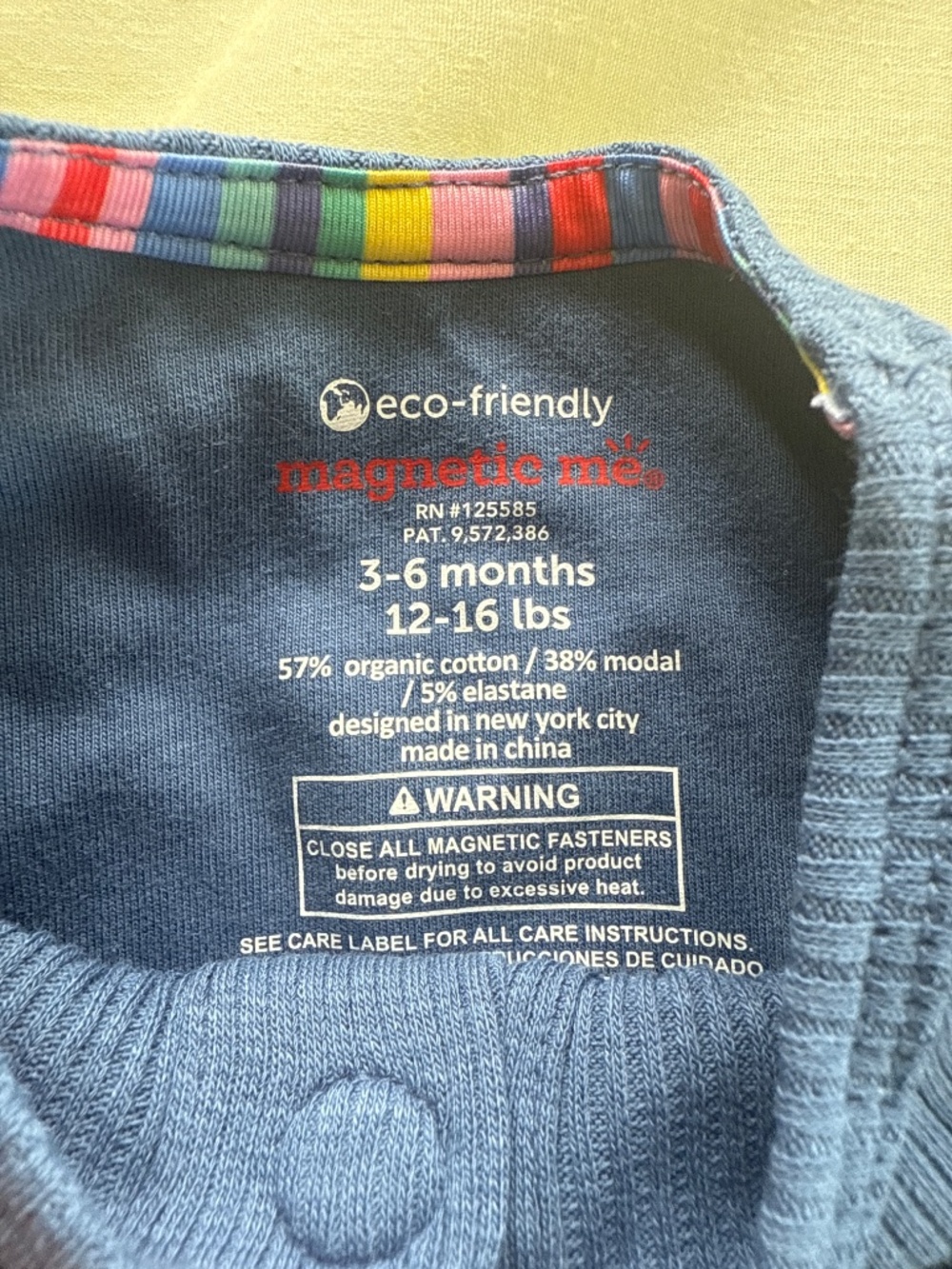 NWT Magnetic Me Dark Blue waffle modal parent favorite footie Preemie - Picture 4 of 5